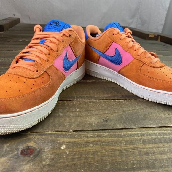Nike Air Force 1 '07 LV8 Men's Size 13 CW7300 800 Orange Trance AF1 Sneakers - Picture 7 of 13